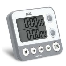 Ade Küchen-timer, 2 Messbereiche, Bis Zu 99 Stunden, 9 × 2 × 8 Cm, Grau