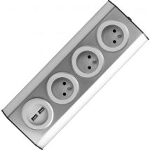Orno Virone Fs-3 Prise Inox Avec 2 Ports Usb