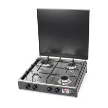 Cfparker Fornello A Gas 4 Fuochi Gpl / Metano Grigio Grafite E Piano Acciaio Inox Valvola Di Sicurezza Mod. 542gspgps - Fonte Di Alimentazione: Gpl