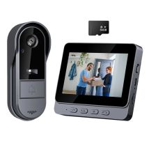 Solution Complète Interphone Vidéo Sans Fil - Résistant Aux Intempéries - Notification Instantanée - Monitorage À Distance Via Smartphone - Sécurité 