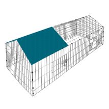 Cadoca - Deuba Jaula Para Conejos 180x75x75cm Acero Galvanizado Parasol Recinto Conejo Verde