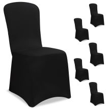Detex Chair Covers Set Of 6 Stretch Slipcovers For High-back Dining Chairs Oeko-tex Certified Washable & Reusable Ideal For Christmas, Weddings, 