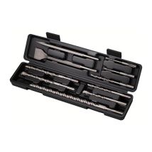 Punte E Scalpelli Per Trapano Demolitore Attacco Sds Plus Set 10 Pz In Valigetta