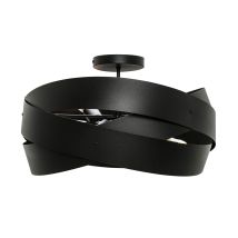 Plafoniera Zuma Line Tornado Nera Metallo 3xe27 50cm