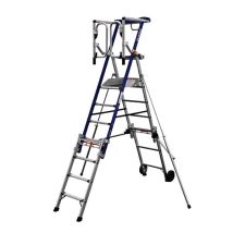 Teleskopische Stehleiter 4 Bis 7 Stufen - Maximale Arbeitshöhe 3.79m - Pirlxt7-u