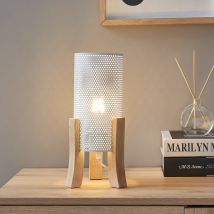 Lampe De Table Joelleldsvin 1 X E27 30 X 14 X 14 Cm Blanc Lux.pro