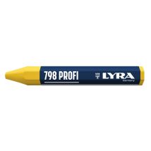 L4880007, Lyra 798, Gesso Professionale Per Marcature Professionali Su Molte Superfici, Scatola Con 12 Gessetti Gialli