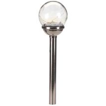 Luminaire Smart-garden Firefly Opal Acier Inoxydable Verre Solaire