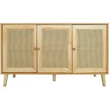 Aparador Estilo Caña 'neuille' - 120 X 40 X 71,5 Cm - Beige -