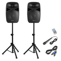 Kippen – Paire d'enceintes 15" VPS152A – Home cinéma – 1000W – Bluetooth – Trépieds inclus