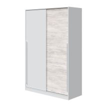 Guardaroba 2 Ante - Armadio Camera Da Letto Bianco Anticato 50x200h Cm