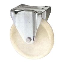 1pz Ruota Fissa Per Carrelli Nylon Art.118bis/a Mm.100-piastra Mm.100x85