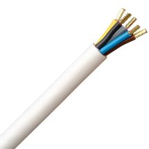156005047 - Guaina Portacavi Per Piastre Elettriche H05 Vv-f 3g, 2.5 Mm², 5 M, Colore: Bianco - Kopp