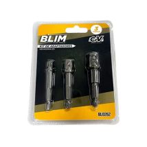 Juego de 3 adaptadores hexagonales 1/4 a 1/4-3/8-1/2 – Cromo vanadio – Ideal para bricolaje y mejoras en el hogar