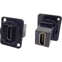 Adattatore HDMI a Presa CP30200G – HDMI a Presa – Colore Nero, Plastica, Diametro foro incasso 24mm – Cliff