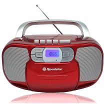 Rcr-4635umprd Radio Cd Portátil Cassette, Digital Pll Fm, Reproductor Cd-mp3, Usb, Aux-in, Toma Auriculares Rojo - Rojo - Roadstar