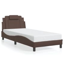 Maison Exclusive - Giroletto Viana Senza Materasso Marrone 80x200 Cm In Similpelle