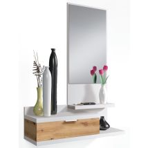 Fores - Recibidor Dhalia Con Espejo Roble Blanco
