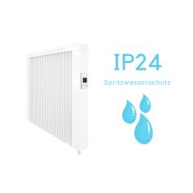 Elektroheizung Areo Bano Flächenspeicherheizung 1300 Watt - Ip24 Flächenspeicherheizungs Fürs Bad - Digitales Thermostat Mit Lcd-display - Option Zur 