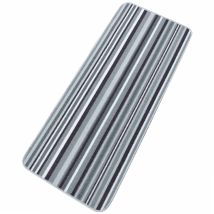 Alfombra gris 50 x 160 cm – 100% poliamida – Antideslizante – Lavable a máquina