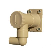 Colector rectangular de aguas pluviales – Plástico – 17 cm largo – 6,5 cm ancho – 7,5 cm alto – 3 cm diámetro salida