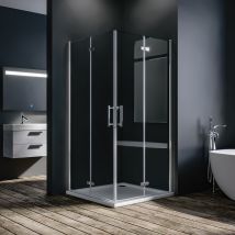 Cabina Doccia Ingresso Angolare 100x80cm Doccia 180°porta Pieghevole Schermo Doccia Cabina Doccia - Sonni