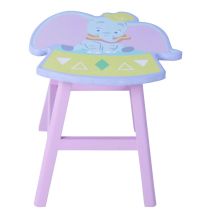 Tabouret en bois rose et gris – Dumbo – Hauteur 25 cm – Largeur 25 cm – Longueur 23 cm – Matières MDF