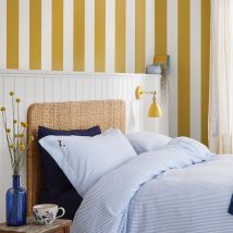 Joules - Papier Peint Intissé Rayé Harborough 1005 X 52cm Jaune