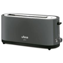 Tostador Ufesa 71305205 – 900 W – 7 niveles de tostado – Ranura ajustable – Bandeja recogemigas extraíble – Color negro