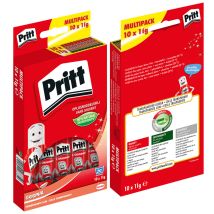 Pritt Klebestift 11 g – 10 Stück – Auswaschbar bei 20 °C – Hochwertige Klebemasse – Umweltfreundlich