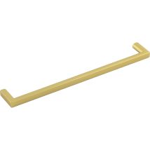 Estamp - Griff Basic La 128mm - Möbelgriff Quadratisch Breite 136mm - Schrankgriff, Zinkdruckguss Gold Matt Lackiert