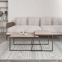 Decortie - Pal Moderner Couchtisch Eiche Mehrzweck H 38cm - Oak