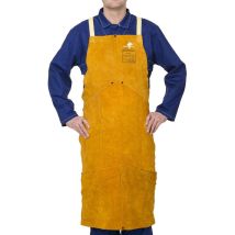 Tablier Soudeur En Cuir Croûte De Bovin Golden Brown Weldas Orange M
