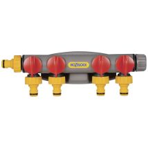 Hozelock - 2150r0000 Rubinetto A 4 Vie 12 - 15 Mm (1/2) Ø Con Valvola Di Controllo