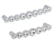 Maniglia Per Mobili In Stile Moderno Con Swarovski Linea Luxury Serie 33 Giusti - 96 Cromo Lucido