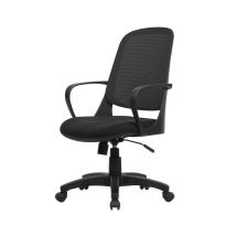 Serena - Silla De Oficina Coffs, Silla Operativa De Malla Con Reposabrazos, Asiento De Oficina Ergonómico, Cm 61x60h99/108, Negro