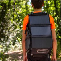 Faltbares Solarpanel 20W – schwarz – wasserdicht – 1,56kg – 29,5x3,5x16cm (gefaltet) – 59x1x16cm (entfaltet)
