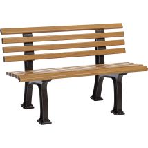 Banc d'extérieur en plastique – 1200 mm – 9 lames – Résistant aux intempéries – Blome