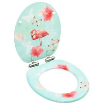 Wc-sitz Toilettensitz,klobrille Mit Soft-close-deckel Mdf Flamingo-design Fsw46238