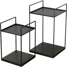 Boltze Mesas Bajas Loft Negras Mate Lote De 2