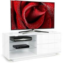 Centurion Supports - Centurion Gallus High Gloss White With 2-white Drawers & 3-shelf 26'-55' Led/oled/lcd Tv Cabinet - Assembled