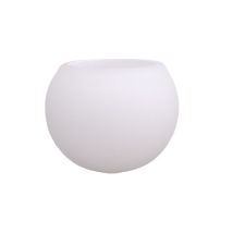 Glas Tulpe Mini Bola Mattes Weißes Opal 4,5x3,5 Cm