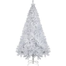 Salcar Sapin De Noël Artificiel Blanc 210cm, Arbre De Noel Enneigées Avec 1025 Pointes De Branche, Gants Et Pieds De Sapin De Noël En Métal, Lgnifuge,