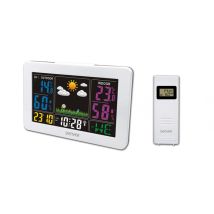 Denver Electronics - Stazione Meteorologica Ws-540white. Display A Colori A Led. Termometro/igrometro Digitale Per La Misurazione Della Temperatura E 