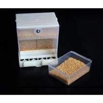 Clutter-free Bird Feeder - Integrated Automatic Parrot Feeder For Small And Medium Birds Food Container For Small Grooms Cockatiel Budgerigar Macaw 