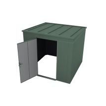 Weka Gary Metallgerätehaus Grün 5,4 M² Gerätehaus Aus Metall In Grün, Geräteschrank Mit 0,7 Mm Wandstärke Gartenhaus