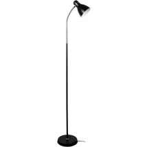 Lámpara De Pie Megara 1xe27 Al.155xd.22cm Negro