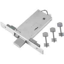 Doppelbart Elektroschloss 70mm – Edelstahl-Finish – 4-touriger Riegel – 12V