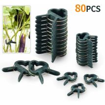 Hoopzi - 80 Pieces Of Plant Clips Stable Clips Plant Clips For Plants Securing Stands For Planting Rose Arches Climbing Aids (40 Large + 40 Small)