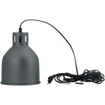 E27 Saga Lampenschirm Grau, Led Pflanzenlampe E27 Pflanzenleuchte, Led Wachstumslampe, Anzuchtlampe Gemüse, Pflanzenlicht, Lampenschirm Anthrazit - 